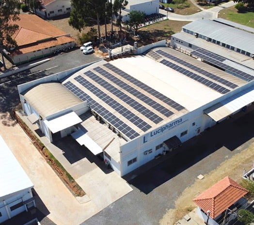 Vista aérea da unidade industrial Lucipharma